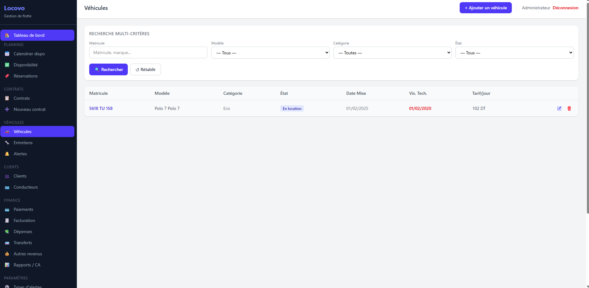Locovo interface 2