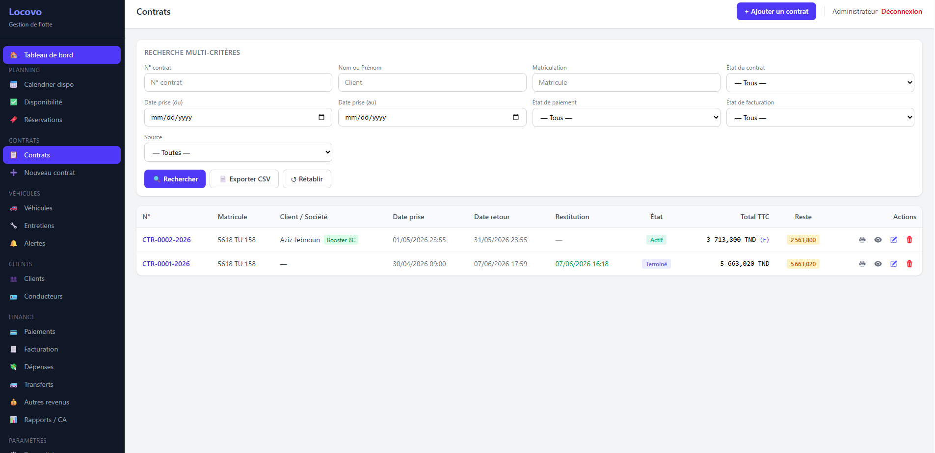Locovo interface 3